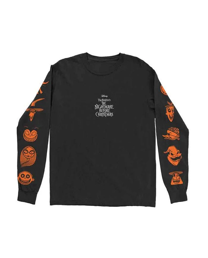 Disney - Camiseta Manga Larga "All Characters Orange" Unisex