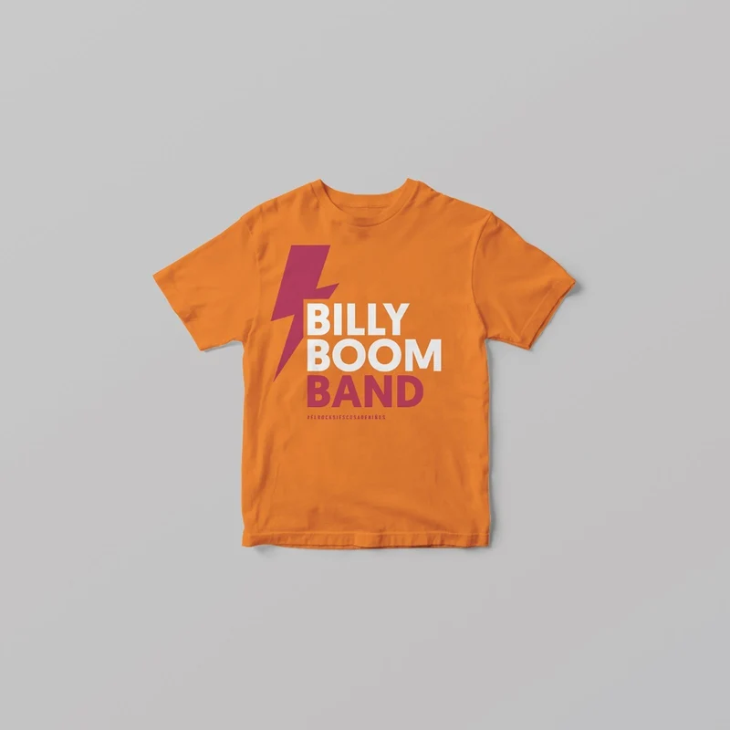 Billy Boom Band - Camiseta Rayo Naranja