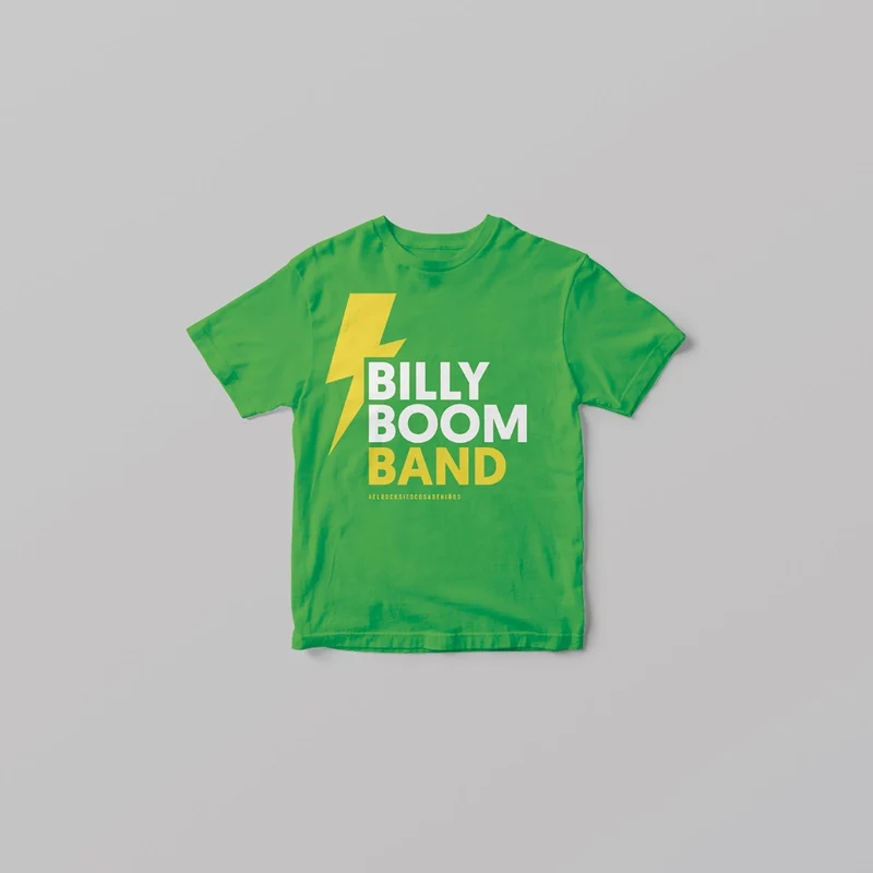 Billy Boom Band - Camiseta Rayo Verde