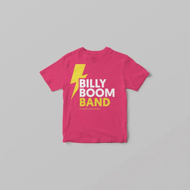 Billy Boom Band - Camiseta Rayo Rosa