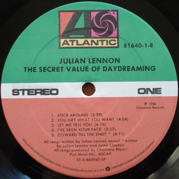 Julian Lennon ‎– The Secret Value Of Daydreaming