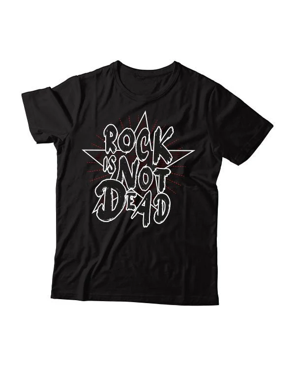 Camiseta "Rock Is Not Dead" Unisex - Negro
