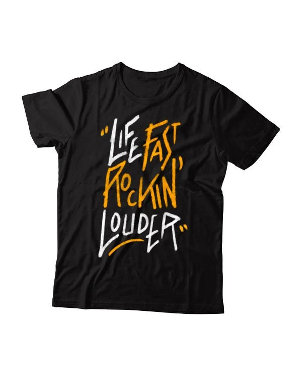 Camiseta "Life Fast" Unisex - Negro