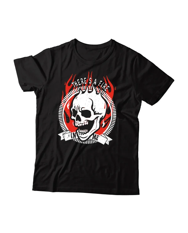 Camiseta "Fire" Unisex - Negro