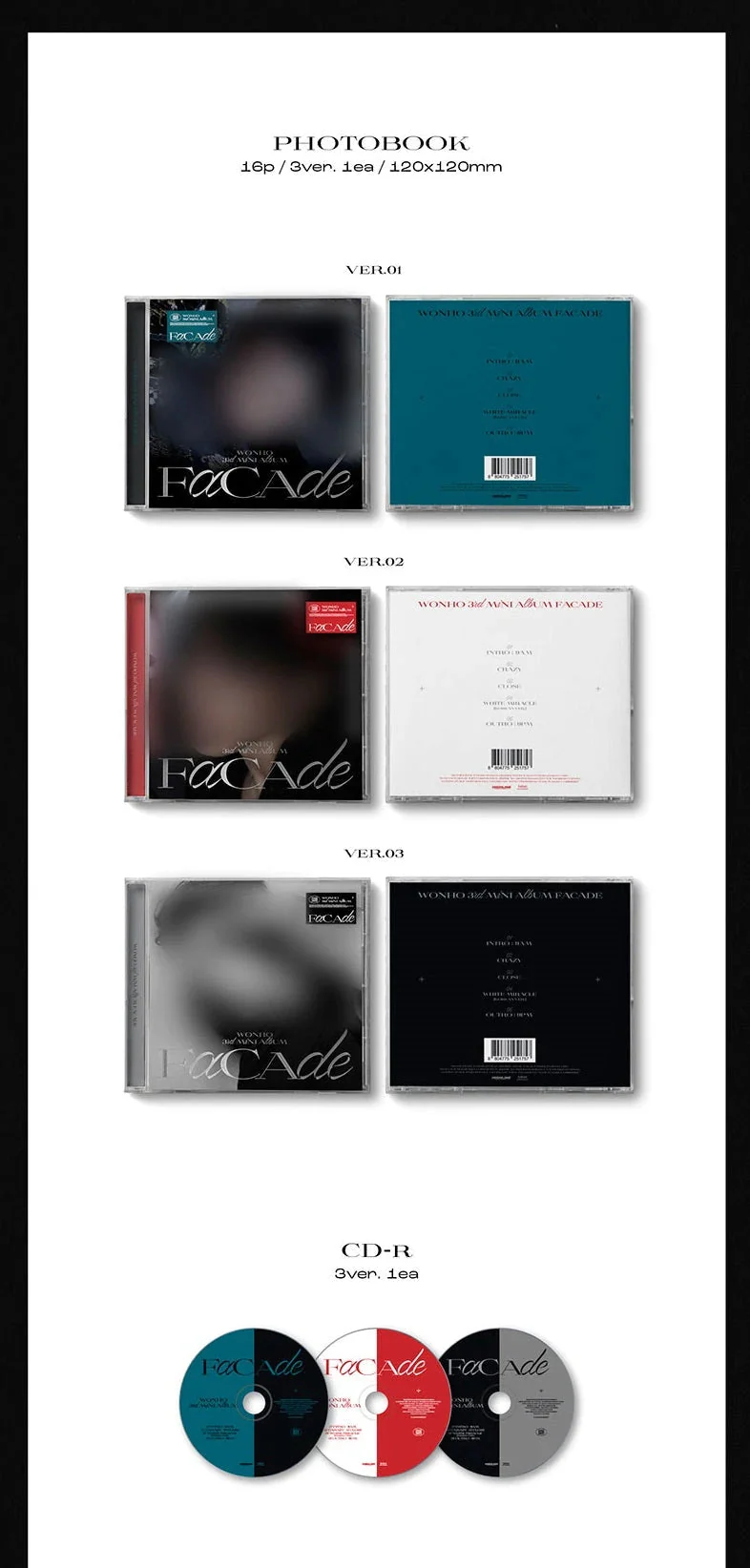 WONHO - [FACADE] Jewel Ver. 3RD MINI ALBUM