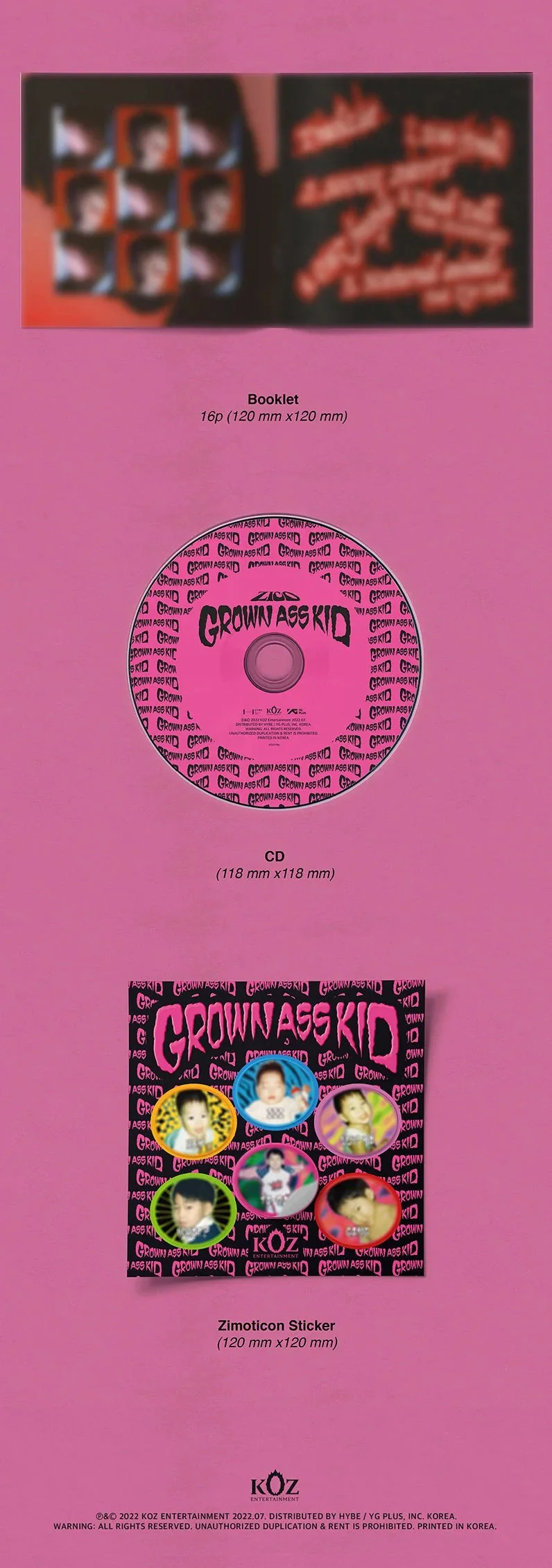 ZICO - 4TH MINI ALBUM GROWN ASS KID (JEWEL VER.)