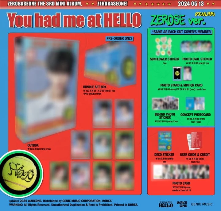 ZB1 - YOU HAD ME AT HELLO (THE 3RD MINI ALBUM) POCA ALBUM