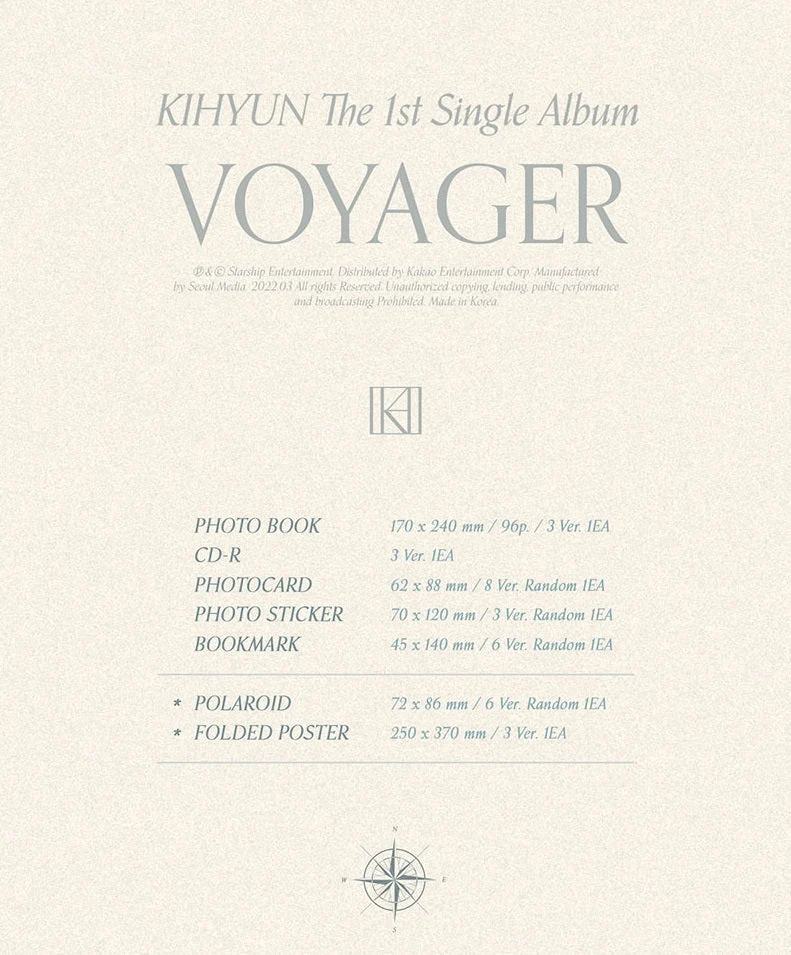 KIHYUN - VOYAGER (1ST SINGLE ALBUM)