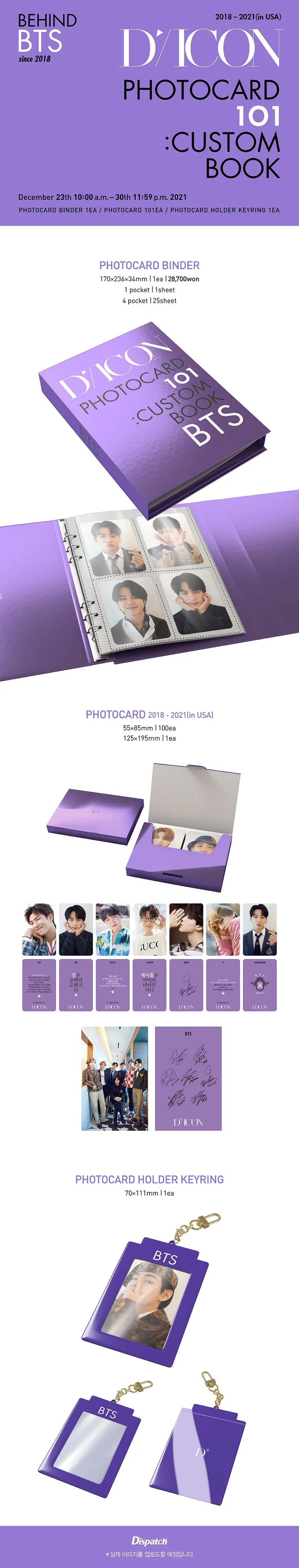 BTS - D'ICON Photocard 101: Custom Book