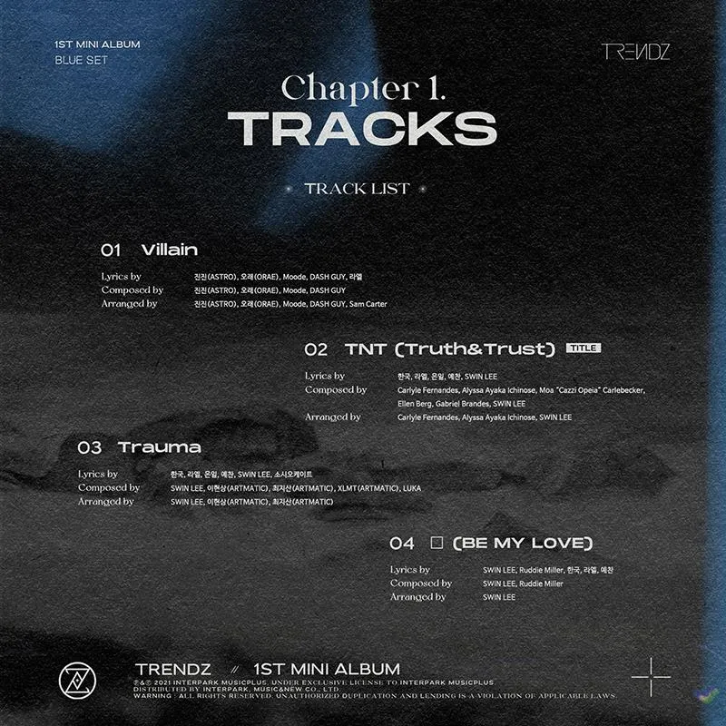 TRENDZ - 1ST MINI [BLUE SET] Chapter 1. TRACKS