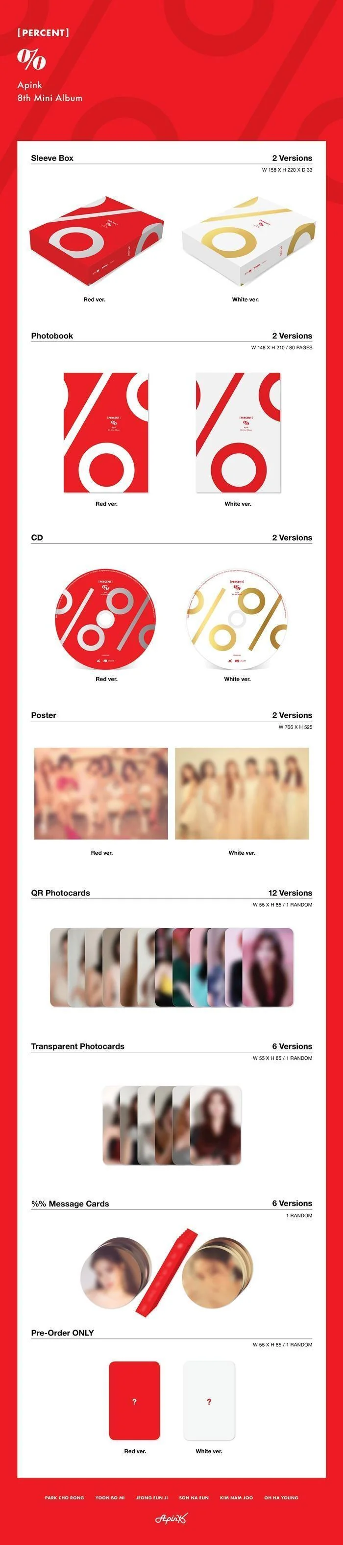 Apink - 8th Mini PERCENT (Random Ver.)