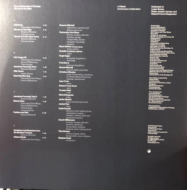 2LP The Art Ensemble Of Chicago ‎– We Are On The Edge (A 50th Anniversary Celebration)