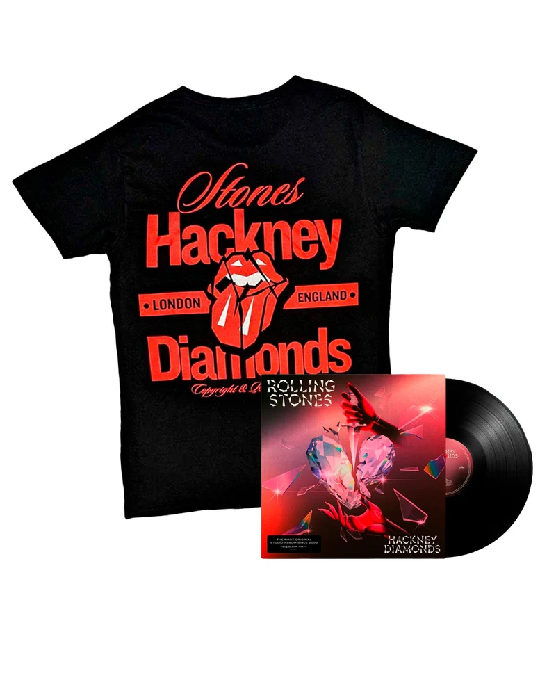 The Rolling Stones - Pack LP Vinilo "Hackney Diamonds" + Camiseta "Hackney Diamonds Hackney London" Unisex