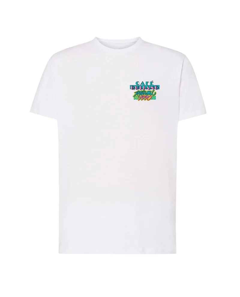 Café Quijano - Camiseta "Miami 1990" Unisex Blanca