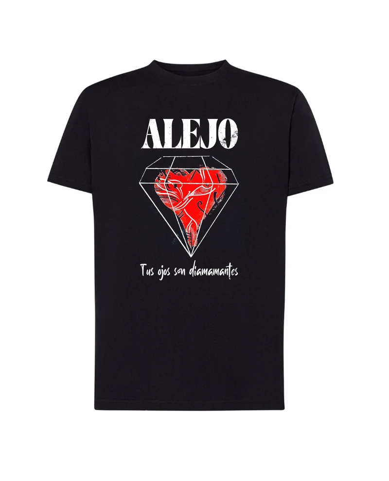 Alejo - Camiseta "Diamantes" Unisex Negra