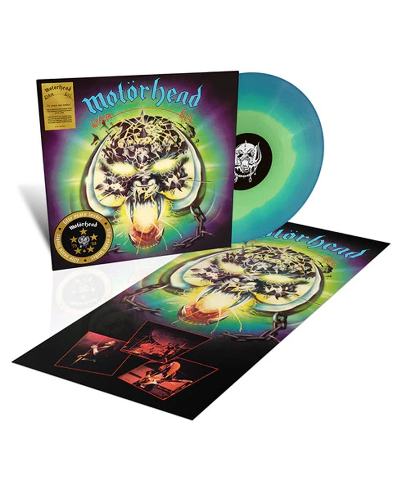 Motörhead - LP Vinilo "Overkill (50th Anniversary) (Turquoise & Blue Splatter Colour Vinyl With Poster)"