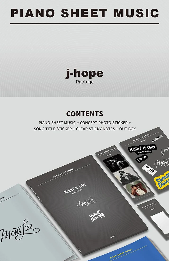 BTS - PIANO SHEET MUSIC : J-HOPE (PACKAGE)