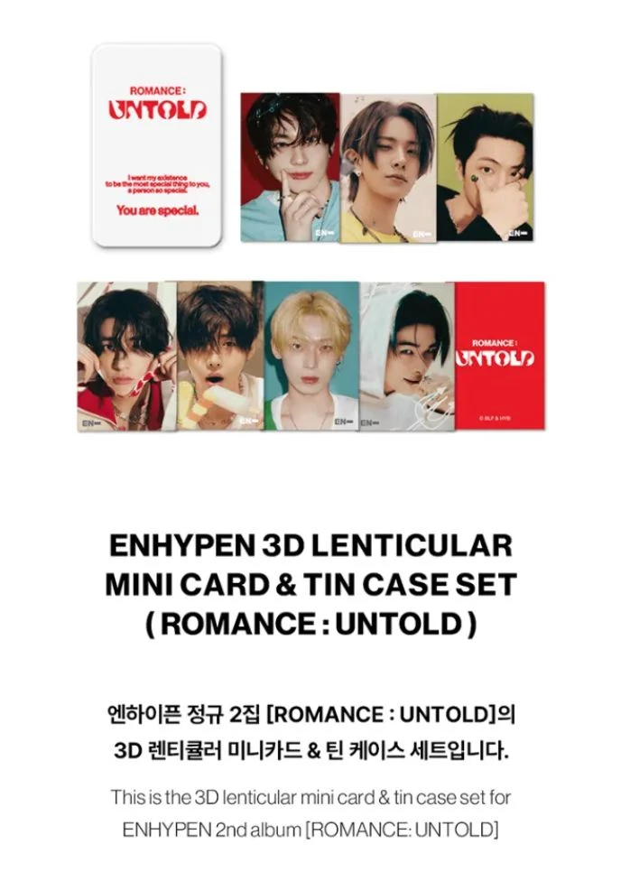 ENHYPEN - LENTICULAR MINI CARD (ROMANCE : UNTOLD OFFICIAL MD)