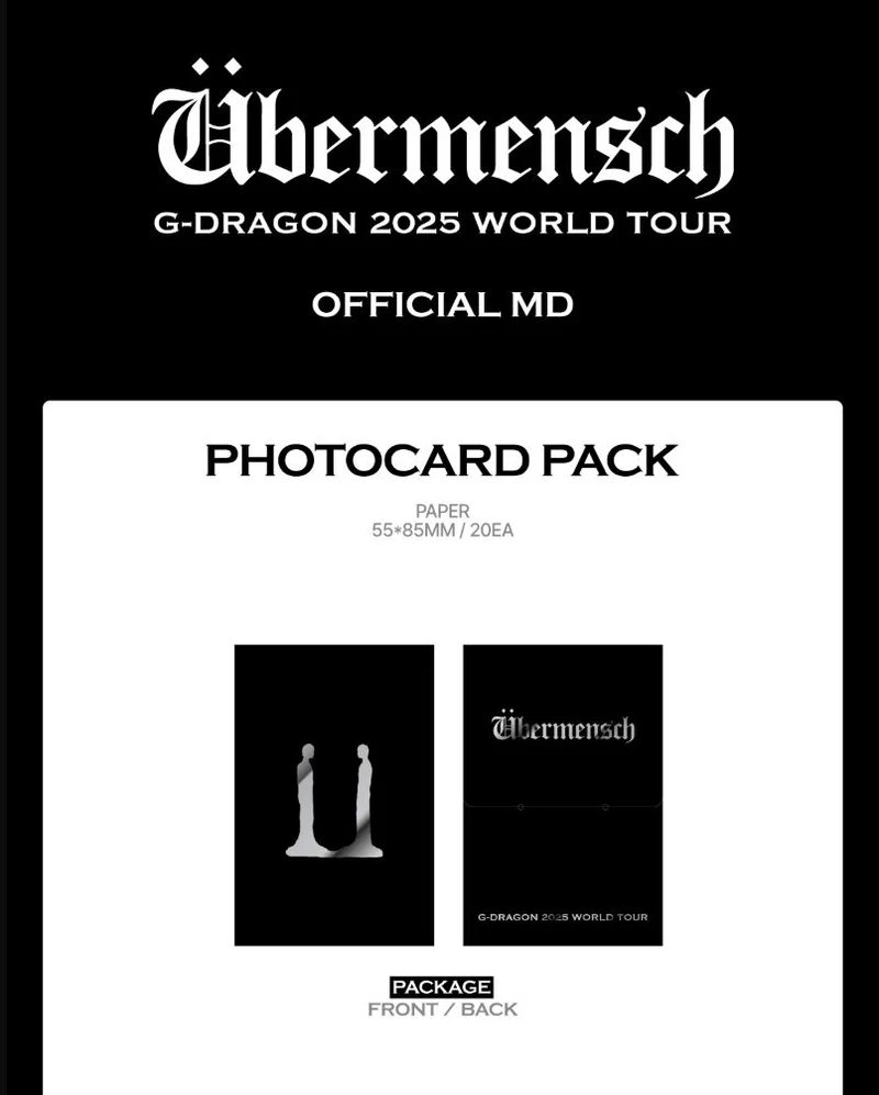 G-DRAGON - 2025 WORLD TOUR 'ÜBERMENSCH' OFFICIAL MD