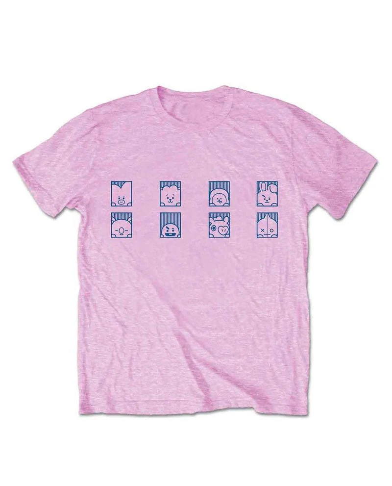 BTS - Camiseta "BT21 Group Squares" Unisex