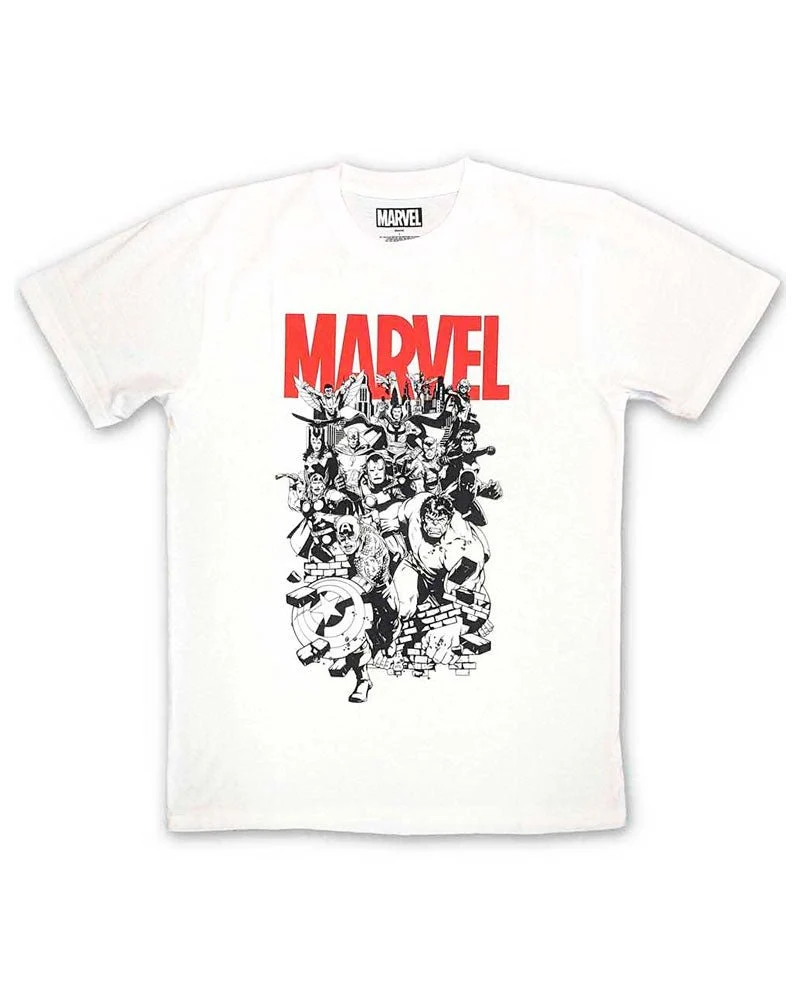 Marvel - Camiseta "Black & White Characters" Unisex