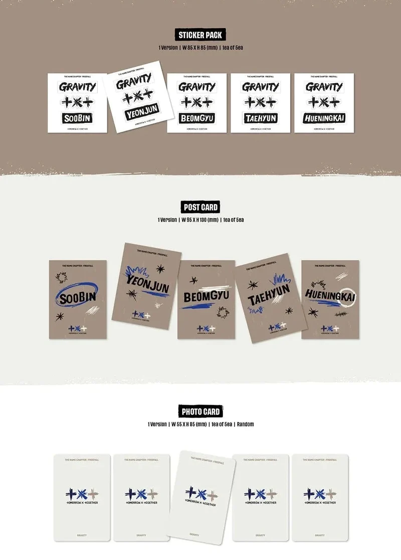 TXT - THE NAME CHAPTER : FREEFALL (GRAVITY VER.) LUCKY DRAW