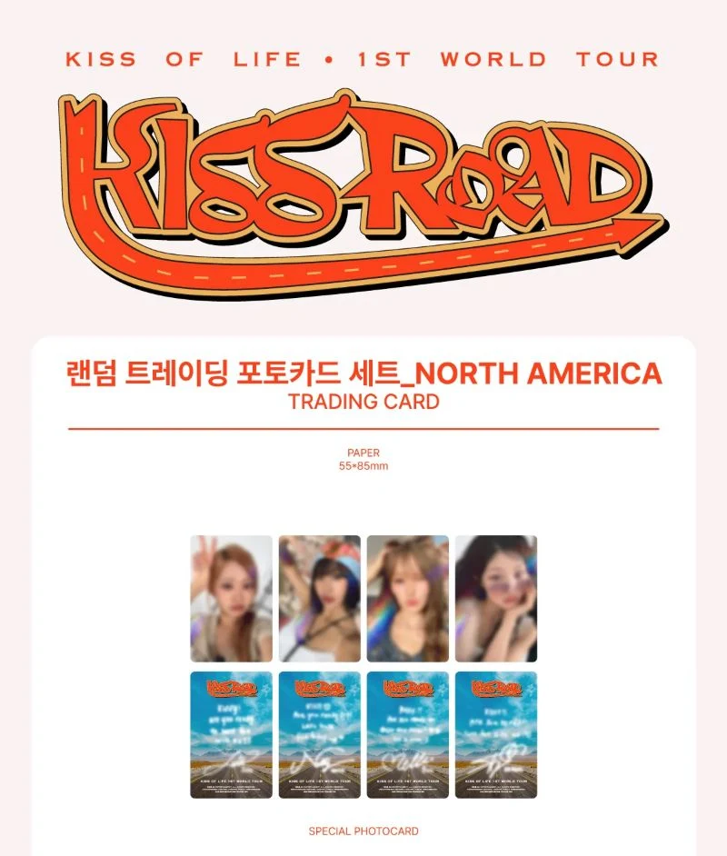 KISS OF LIFE - TRADING CARD (1ST WORLD TOUR 'KISS ROAD' NORTH AMERICA)