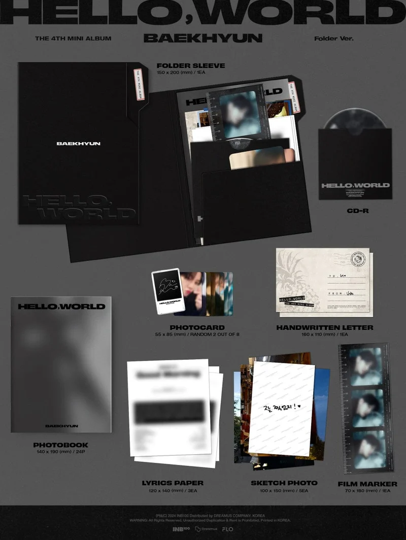 BAEKHYUN (EXO) - HELLO, WORLD (THE 4TH MINI ALBUM) FOLDER VER.
