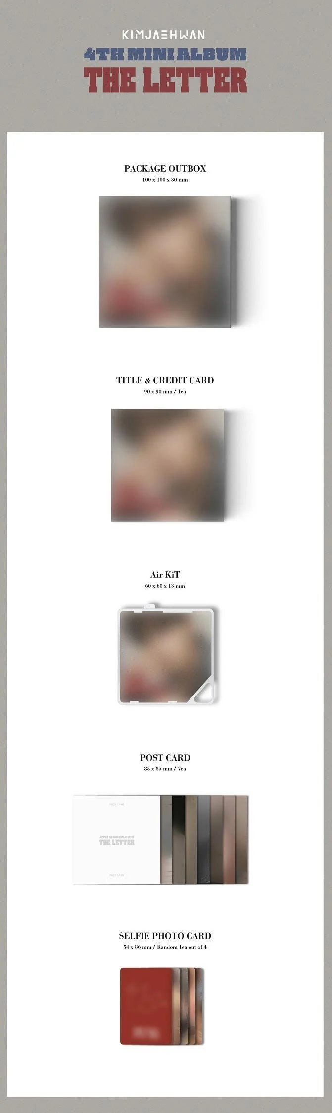 KIM JAE HWAN - THE LETTER (4th Mini)