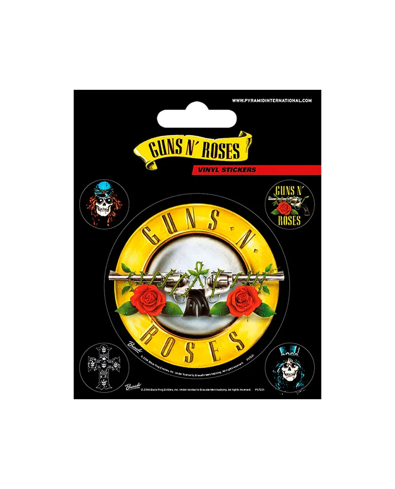 Guns N' Roses - Pack de pegatinas "Bullet Logo"