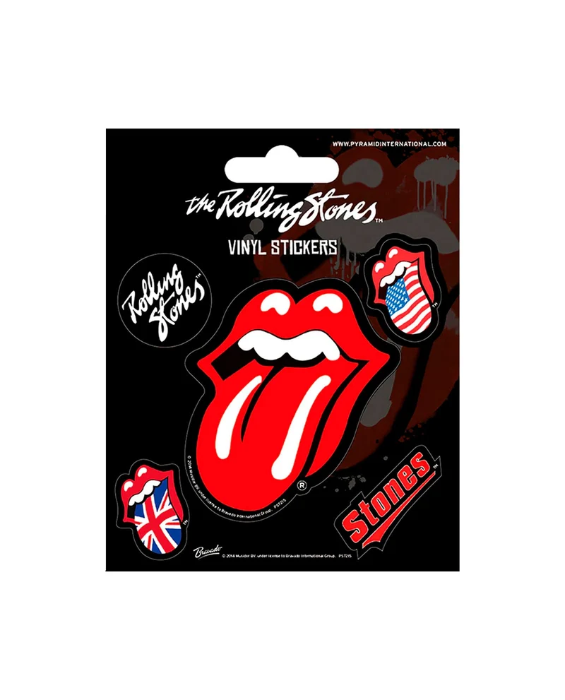 The Rolling Stones - Pack de pegatinas "Lips"