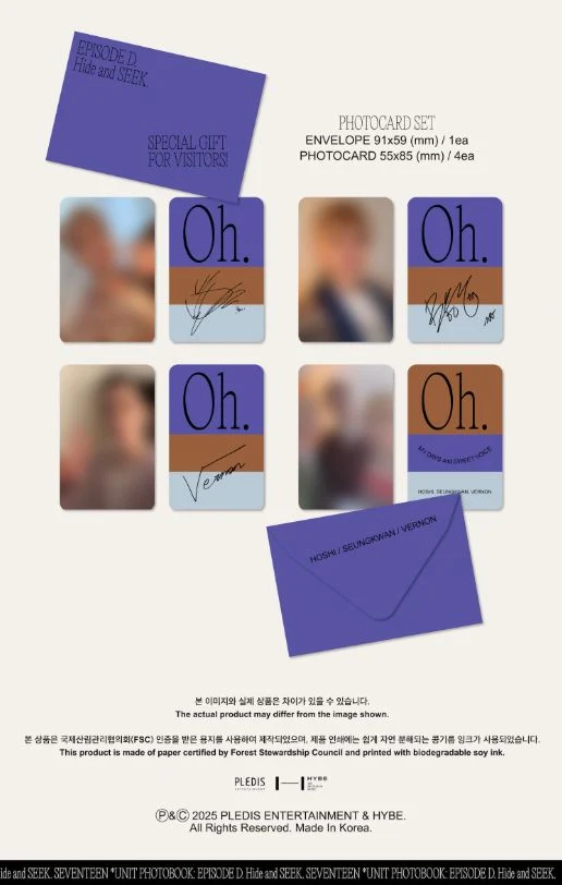 SEVENTEEN - UNIT PHOTOBOOK C & D (EPISODE: OH, MY DAYS AND SWEET VOICE)