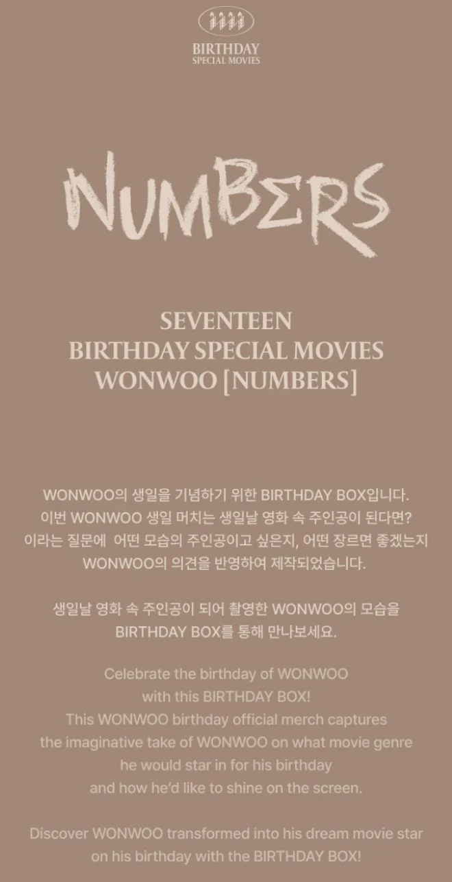 WONWOO (SEVENTEEN) - HAPPY WONWOO DAY BIRTHDAY BOX VER.4