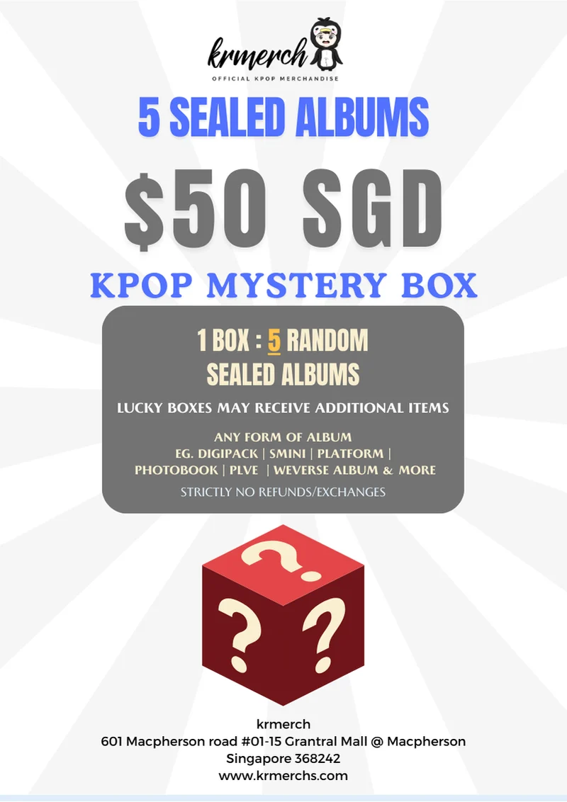 [KPOP MYSTERY BOX] 5 Sealed Albums
