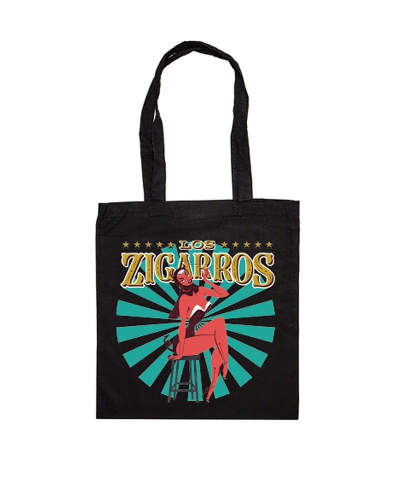 Los Zigarros - Bolsa Tela "Demonia" Negra