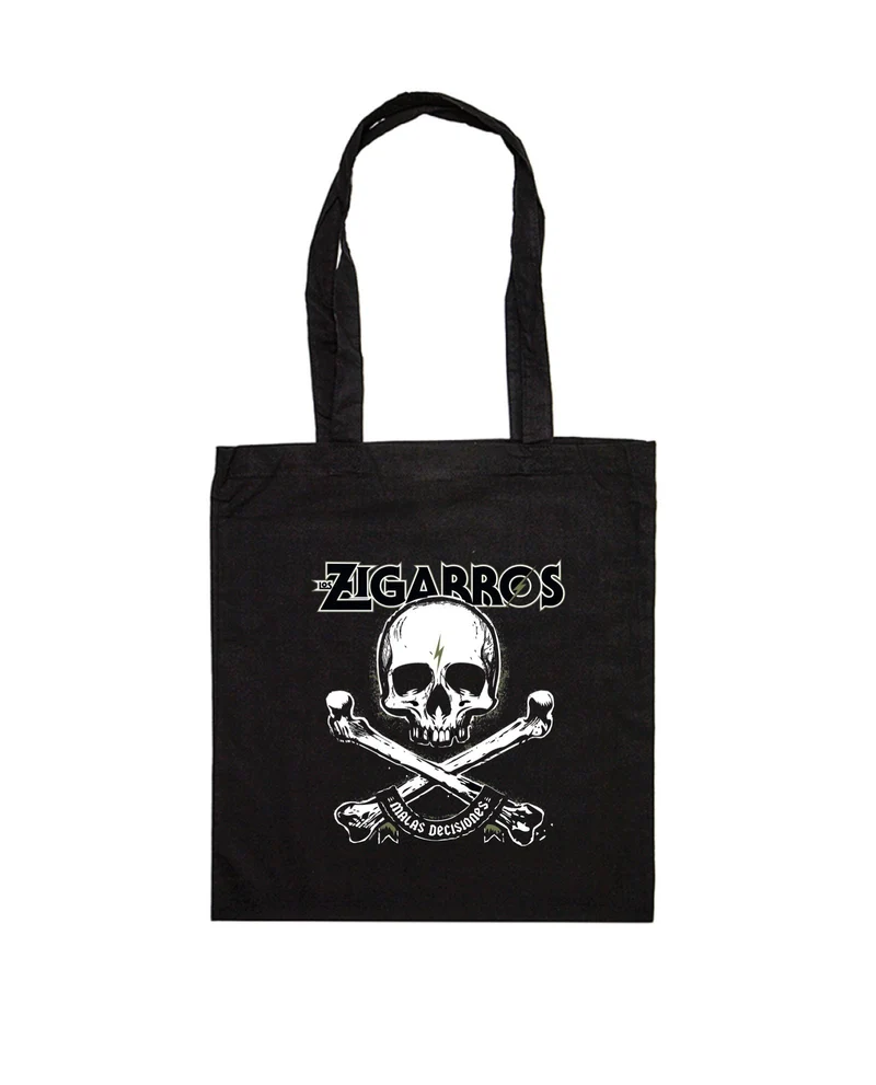 Los Zigarros - Bolsa Tela "Calavera" Negra