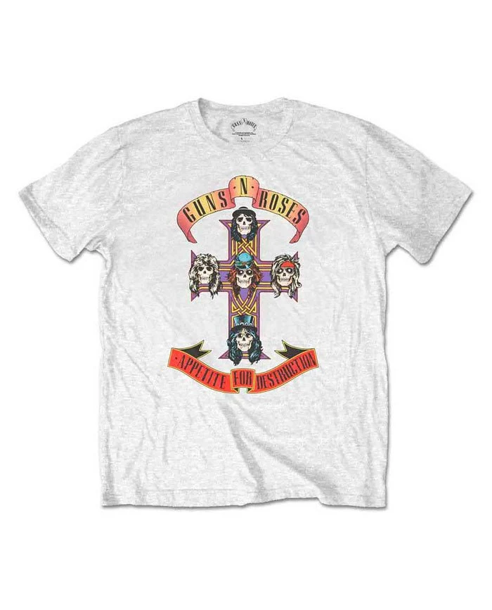 Guns N' Roses - Camiseta "Appetite for Destruction" Unisex Blanca