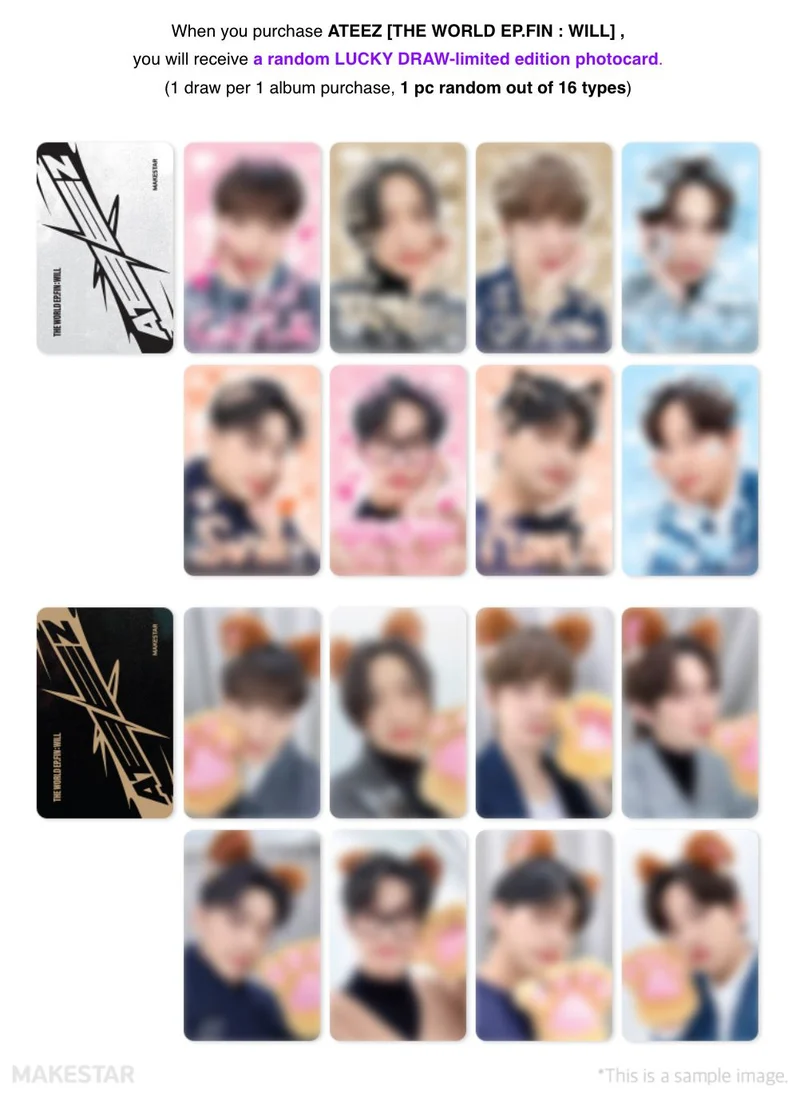 ATEEZ - THE WORLD EP.FIN : WILL (2ND FULL ALBUM) MK LUCKY DRAW