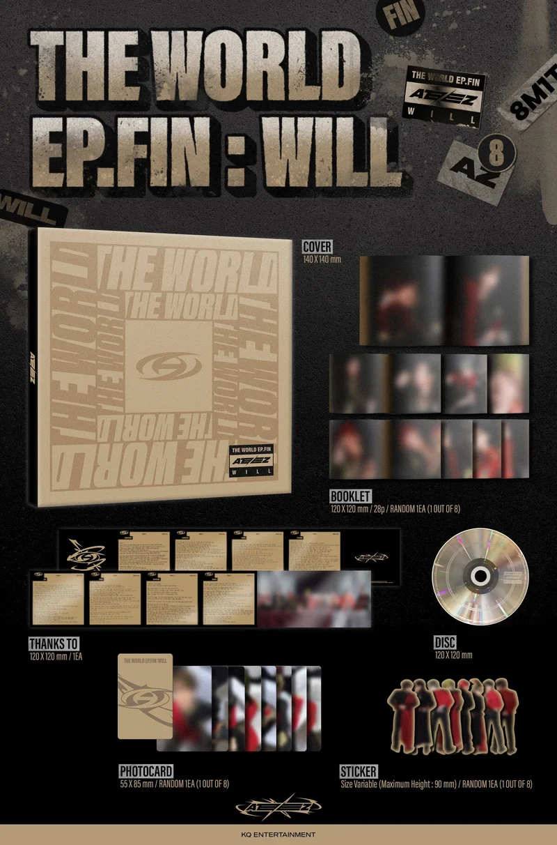 ATEEZ - THE WORLD EP.FIN : WILL (2ND FULL ALBUM) DIGIPAK VER. + Soundwave Photocard