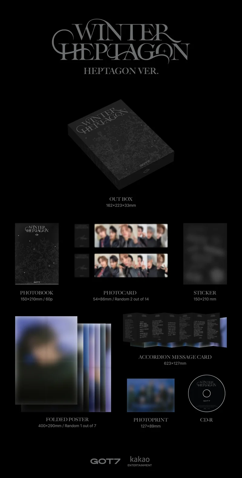 GOT7 - WINTER HEPTAGON + Apple Music Photocard