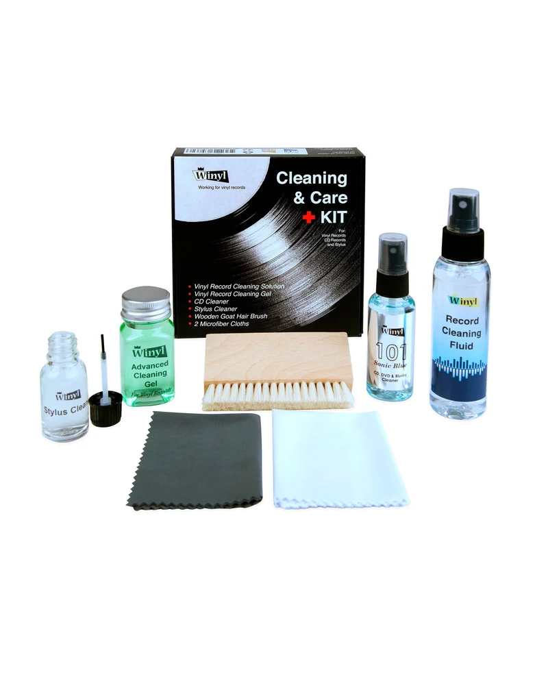Winyl - Kit limpieza y cuidado para discos de Vinilo, Agujas, CD, DVD y Bluray