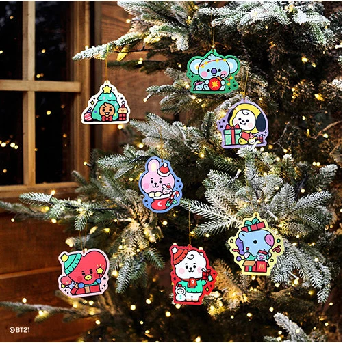 BT21 Christmas Tree Ornament Postcard (7ea 1set)