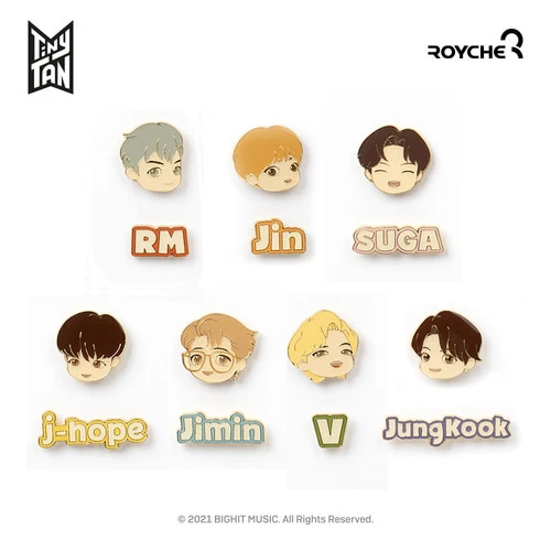 BTS TinyTAN Dynamite Metal Pin Badge