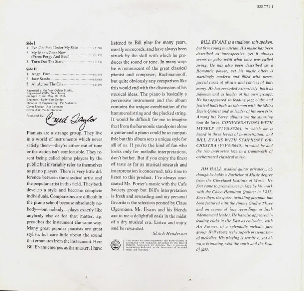 Bill Evans And Jim Hall ‎| Intermodulation