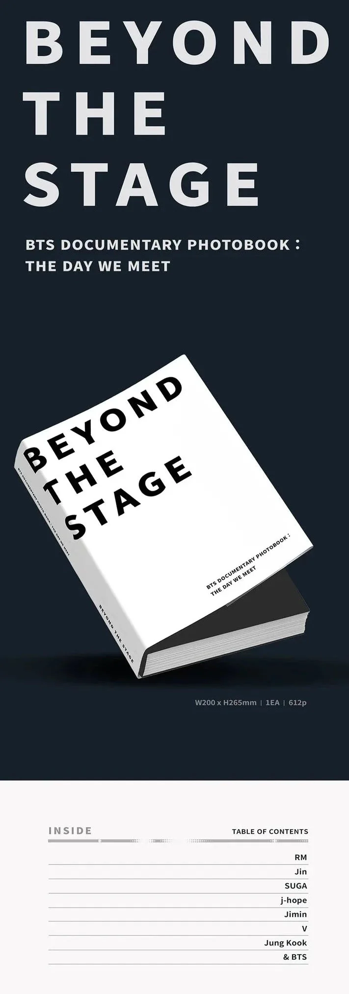 BTS - BEYOND THE STAGE BTS DOCUMENTARY PHOTOBOOK "THE DAY WE MEET"