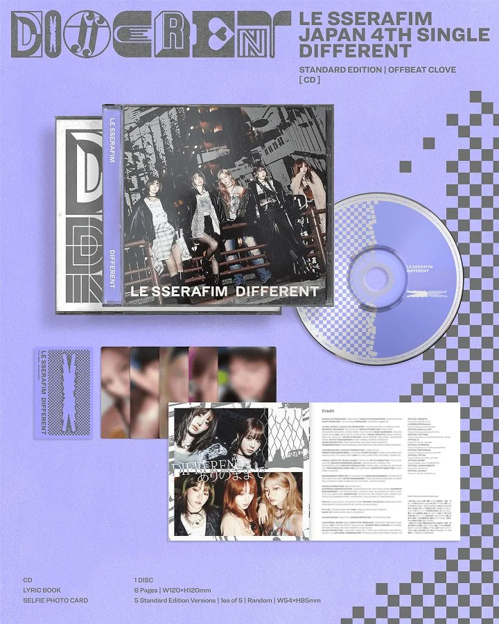 LE SSERAFIM - DIFFERENT (JAPAN 4TH SINGLE) + Weverse Gift
