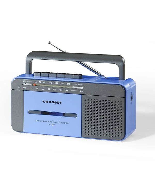 Crosley - Reproductor de Casete - Azul y Gris
