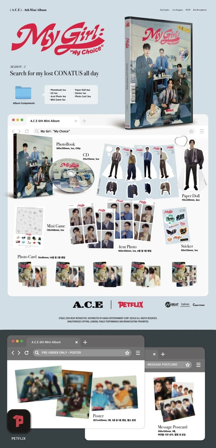 A.C.E - MY GIRL : “MY CHOICE” (6TH MINI ALBUM)