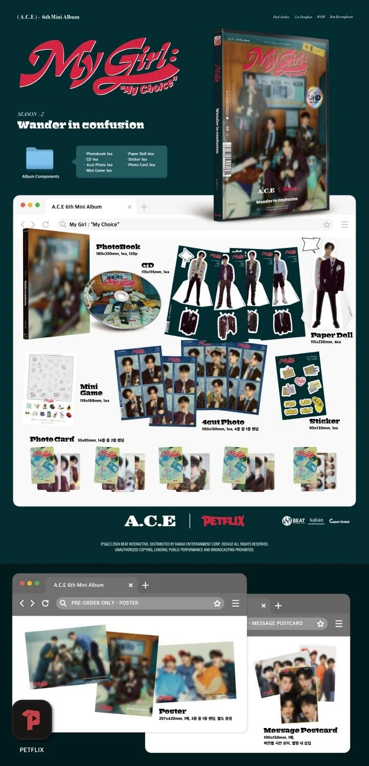 A.C.E - MY GIRL : “MY CHOICE” (6TH MINI ALBUM)