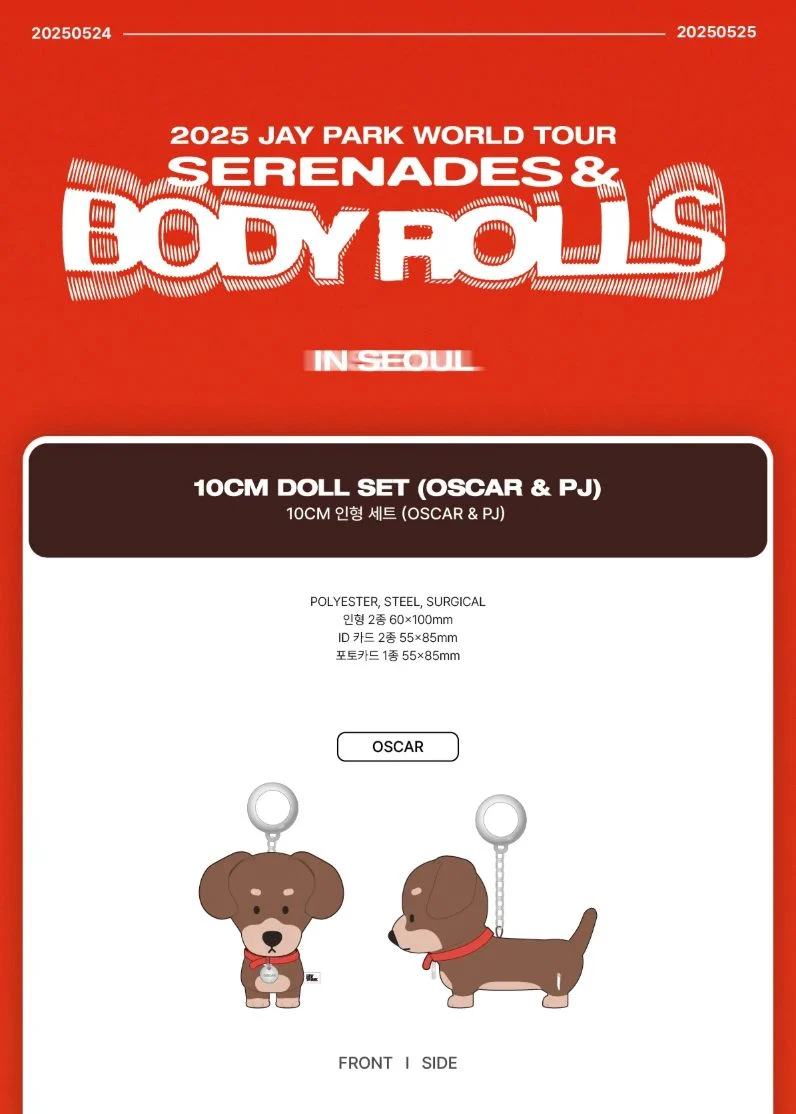 JAY PARK - 10CM DOLL (2025 WORLD TOUR 'SERENADES & BODY ROLLS IN SEOUL' OFFICIAL MD)
